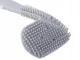 Silicone Toilet Brush with Wall Mount, Blue