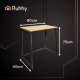 Ruhhy 26116 Folding Desk, Industrial Wooden Computer Table for Home Office