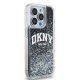 Apple iPhone 15 Pro 6.1\'\' DKNY Liquid Glitter Big Logo Case Cover, Black