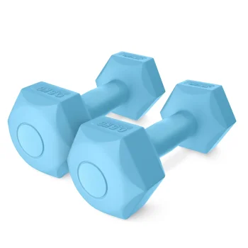 4Fizjo 1927 Bitumen Dumbbells, 2 x 0.5 kg, Light Blue
