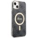 Apple iPhone 14 6.1\" Guess 4G Print MagSafe Case Cover (GUBPP14SH4EACSB) + Charger, Black