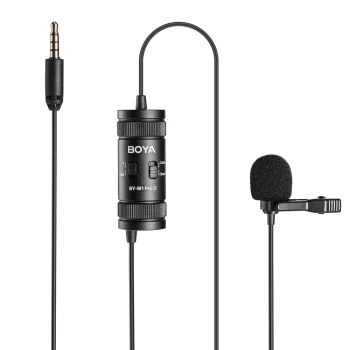 BOYA BY-M1 Pro II Wired Lavalier Microphone, 3.5mm, 6m, Black