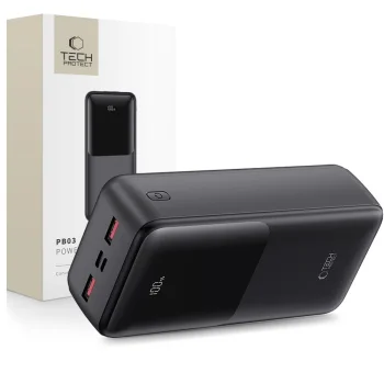 Tech-Protect PB03 Powerbank 30000mAh 22.5W, Black