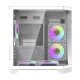 Darkflash FT350 PC Case with 5 ARGB Fans, White