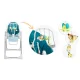 Nukido Belo Multifunctional Baby High Chair with Bouncer and Toy Bar, dark blue