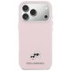 Karl Lagerfeld Karl & Choupette Head Pins Saffiano MagSafe Phone Case Cover iPhone 17 Pro Max - Pink