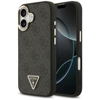 Guess 4G Triangle Logo MagSafe Phone Case Cover iPhone 17 - Black and Gold