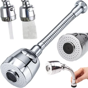 Kitchen Faucet Water Aerator, 360°, M22, Chrome, Silver