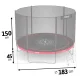 Neo-Sport NS-06Z241 Garden Trampoline with Outer Net and Ladder, 183 cm