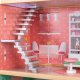 Wooden Pastel Dollhouse Villa DIY Model with Furniture 117 cm
