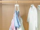 Folding Clothes Hanger Organizer, 16 Slots, White