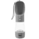 Purlov 3-in-1 Dog Travel Bottle with Water and Food Bowl