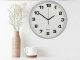 Wall Silent Round Clock 25 cm, Silver