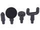 Massage Gun with 4 Attachments, 30W, Grey