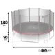 Garden Trampoline 465 cm (15 ft) with Outer Net and Ladder Neo-Sport