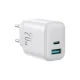 Joyroom JR-TCF21 Wall Charger USB-C / USB-A 20W PD / QC 3.0 White (UK Plug)