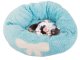 Plush pet bed with removable cushion, 35cm, blue