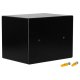 Electronic Home Safe Box with Digital Keypad and Key for Valuables, Black