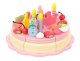 Kids Toy Wooden Birthday Party Cake with Accessories Pretend Food Set, 48 pcs.