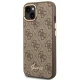 Guess 4G Vintage Gold Logo Case for iPhone 14 Plus - Brown