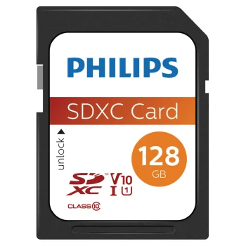 Philips SDXC Memory Card 128GB Class 10 UHS-I U1 V10