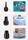 Portable Electric Air Pump for Mattresses & Inflatables xli, 12V 230V, Black