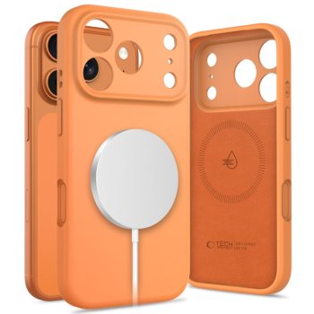 Tech-Protect Silicone MagSafe Phone Case Cover iPhone 17 Pro - Orange