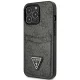 Guess 4G Triangle Logo Cardslot Case for iPhone 13 / 13 Pro, Black