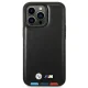 Apple iPhone 14 Pro 6,1\" BMW Leather Stamp Tricolor Case Cover (Bmhcp14l22ptdk), Black