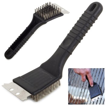 2-in-1 Grill and Grate Cleaning Brush with Scraper