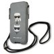 Karl Lagerfeld Saffiano Ikonik Karl&Choupette Phone Handbag - Gray