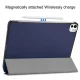 Apple iPad Pro 11\'\' (2024) (A2837 A2925) PU Leather Protective Tri-fold Book Case Cover, Blue