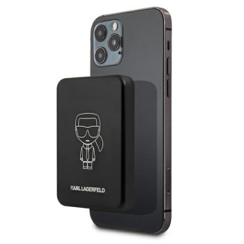 Karl Lagerfeld Ikonic Outline 3000mAh MagSafe Power Bank Black