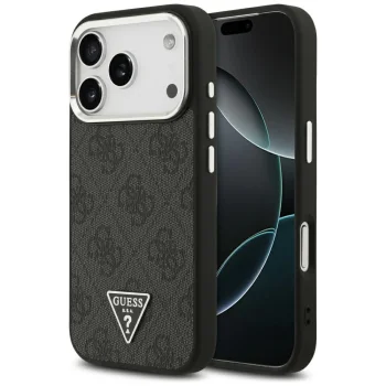 Guess 4G PU Leather MagSafe Case for iPhone 17 Pro, Black