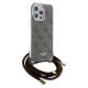 Guess iPhone 15 Pro Max Case Crossbody Cord 4G Print, Brown