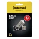 Intenso Basic Line 32 GB USB 2.0 Flash Drive, Silver/Black