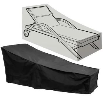 Waterproof Garden Sun Lounger Cover 200x70x40 cm, Black