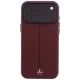 Mercedes Leather Semi Wrap Iconic Line MagSafe Case for iPhone 18 Pro / 17 Pro - Burgundy