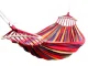Colorful Garden Hammock with Wooden Spreader Bars, 200 x 80 cm