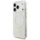 Guess IML Flowers Electro Pearl Strap MagSafe Case for iPhone 17 Pro, White