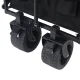Folding Wagon Cart with Large All-Terrain Wheels 120L Capacity