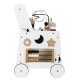 Wooden Baby Walker with Activity Cube Push Toy for Toddlers Learning First Steps