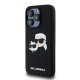 Karl Lagerfeld iPhone 15 Pro Case Silicone Karl & Choupette MagSafe, Black