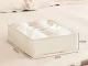 Bra and Underwear Organizer with 6 Compartments, White