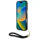 Guess HC IML Leopard Triangle Cord Strap MagSafe Phone Case Cover iPhone 16 Pro Max - Black