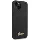 Guess Silicone Vintage Gold Logo Case for iPhone 14 Plus - Black