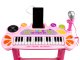 Kids Keyboard Piano with 31 Keys, Microphone, and Stool, Pink