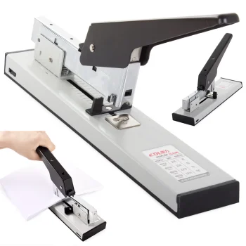 Large Metal Office Stapler, Up to 100 Sheets, Grey/Black