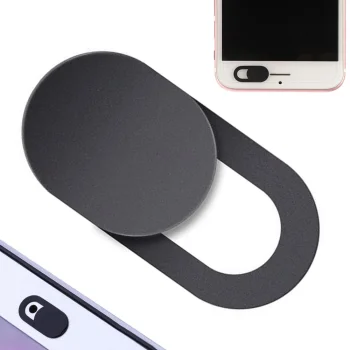 Webcam Privacy Cover Slider for Laptop and Phone Cameras, black