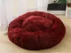 Plush Bed for Large Dogs and Cats, 80cm, Burgundy